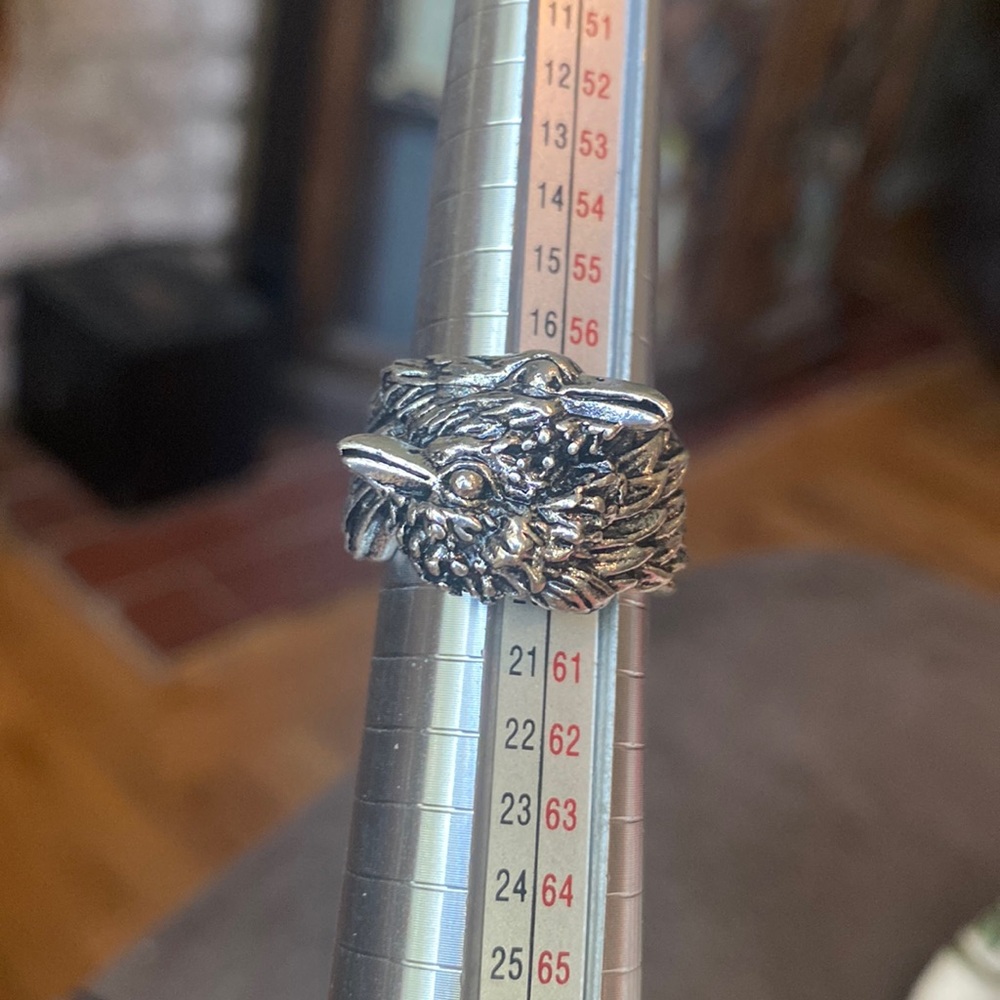 Interesting Design Silver Ring 8.5 (Ind) - image 5